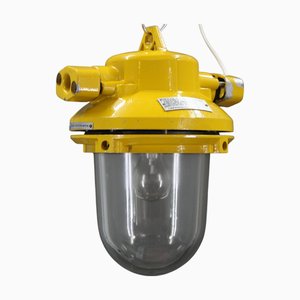 Lampe Industrielle en Verre, Tchécoslovaquie, 1970s
