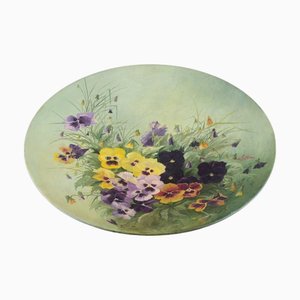Colossal Wall Plaque with Motif of Flowers by Eva Jancke-Björk for Rörstrand, 1890s