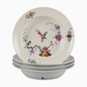 19th Century Porcelain Soup Plates by Meissen, Germany, Set of 4