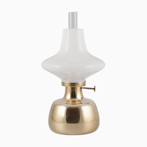 Petronella Oil Lamp in Brass and Opal Glass by Henning Koppel for Louis Poulsen