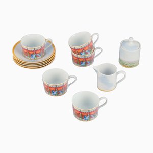 Montgolfiére Kaffeeservice aus feinem Porzellan von Williams-Sonoma, 12 . Set