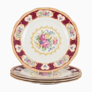 Lady Hamilton Dinner Plates in Porcelain from Royal Albert, England, 1930s, Set of 4
