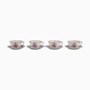 Large Porcelain Teacups from Herend, 1944, Set of 8