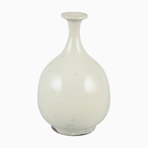 Swedish Ceramic Vase with Slender Neck by Sven Hofverberg