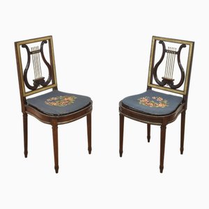 Mahogany Side Chairs, 1890s, Set of 2