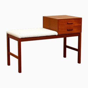 Hall Bank aus Teak, 1950er