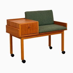 Hall Bank aus Teak, 1950er