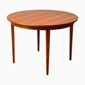 Round Dining Table in Teak, 1950s