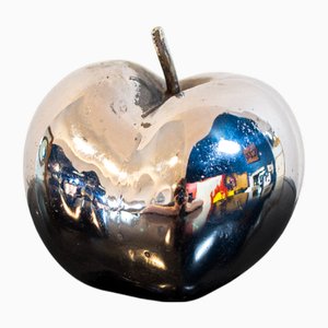 Apfel aus verchromter Bronze von Studio Del Campo Turin, 1960er