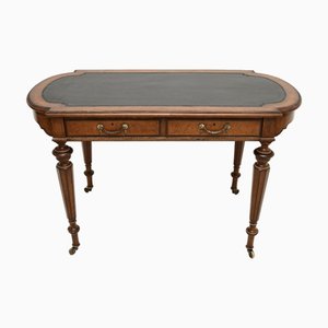 Antique Victorian Burr Walnut Writing Table, 1840