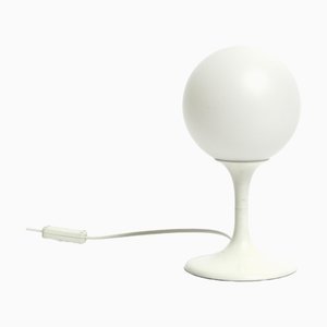White Metal Table Lamp with Opal Glass Shade by Max Bill for Temde, Switzerland, 1960s