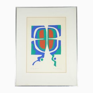 Ronald King, Komposition, 1960er, Siebdruck, gerahmt