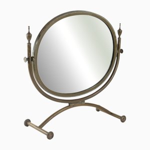 Neoclassical Italian Brass Table Mirror, 1940