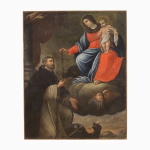 Italian Artist, Madonna and Child with Saint Dominic of Guzmán, 1680, Oil on Canvas