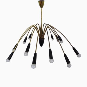 Große italienische Spinnen Deckenlampe, 1950er
