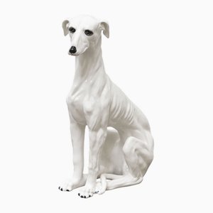 Ceramic Greyhound Dog Statue from C.S.M. Italy, 1960s-1970s