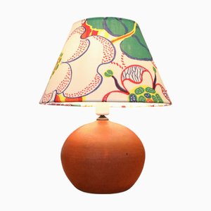 Orange Ceramic Table Lamp by Herman Kähler, Denmark, 1930s