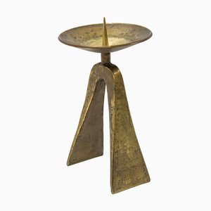 Italienischer Kerzenständer aus Bronze & Messing, 1920er