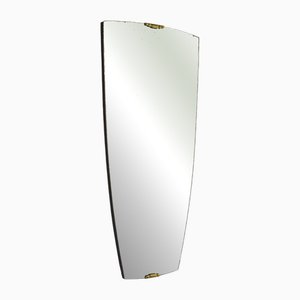 Vintage Mirror with Brass Clasps, 1950s