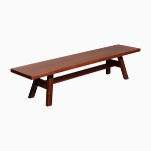Torbecchia Walnut Bench by Giovanni Michelucci for Poltronova, 1964