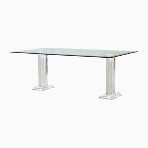 Table en Verre Acrylique par Fabianart, 1980s