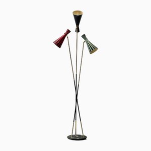 Lampada da terra Mid-Century moderna di Lumenform, anni '60