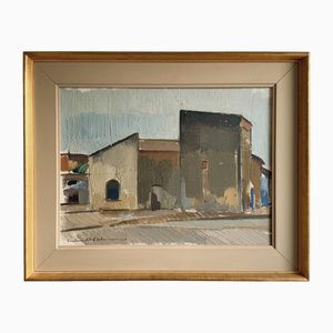 Gustav Adolf Johansson, Paesaggio, metà del XX secolo, Olio su tela