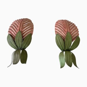 Mid-Century Floral Sconces by Holländer Leuchten, Germany, 1970s, Set of 2