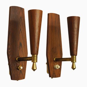 Dänische Wandlampen, Dänemark, 1970er, 2er Set