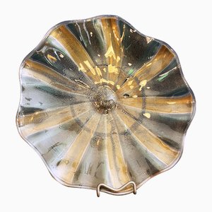 Round Murano Glass Centerpiece Plate, 1980s