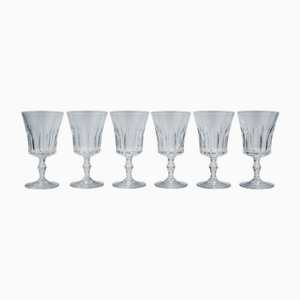 Weingläser aus Kristallglas von Baccarat, 1950er, 6 . Set
