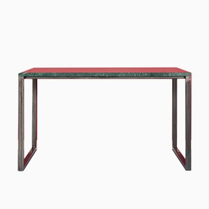 ENNO Serpentinite & Stainless Steel Table by Johanenlies