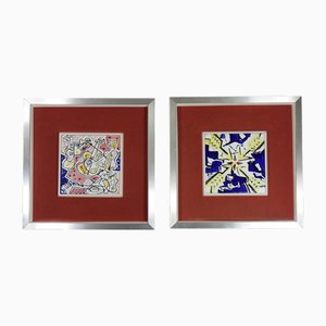 Ceramic Tiles by Salvador Dalì, Spain, 1954, Set of 2