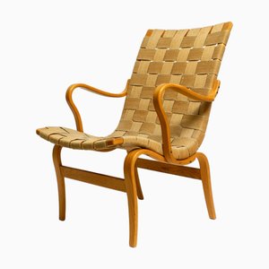 Mid-Century Modern Eva Sessel aus Birke & Hanf von Bruno Mathsson, Schweden, 1975