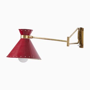 Wandlampe von René Mathieu, 1950er