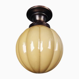 Art Deco Deckenlampe aus Messing, 1920er