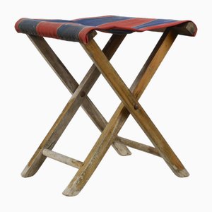 Vintage Folding Beach Stool, 1930s