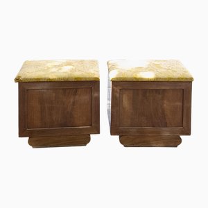 Art Deco Ottomans, Set of 2