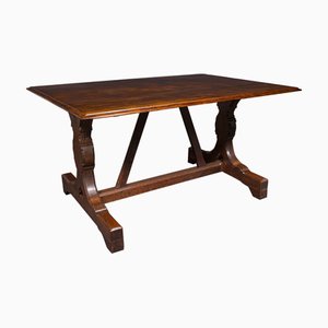 Antique 6 Seat Dining Table, English, Oak, Gothic Revival, Kitchen, Victorian, 1880