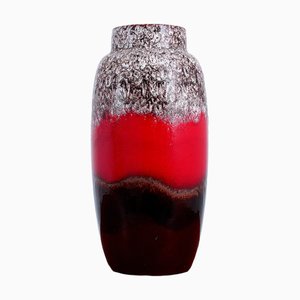 Große Rotbraune 553-38 Vase von Scheurich Keramik, West Germany, 1960er