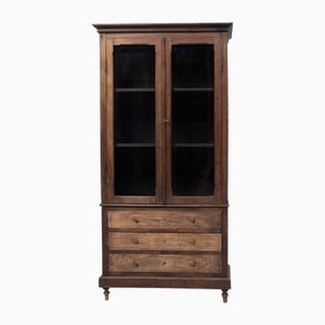 Small Walnut 2-Door Display Case, 19th Century