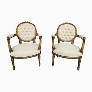 Französische Elbow Stühle, 1880er, 2er Set