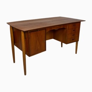 Mid-Century Danish Curved Teak Writing Desk, 1960s