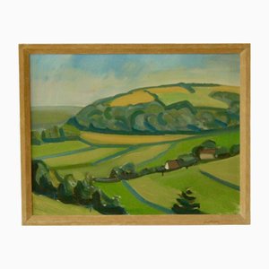 Rudolf Flink, Landschaft, 1960er, Öl auf Leinwand, Gerahmt