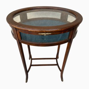 Tisch im Liberty Stil mit Vitrine, 1890er