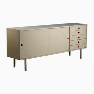Vintage Sideboard in Gray Enamel, 1980s