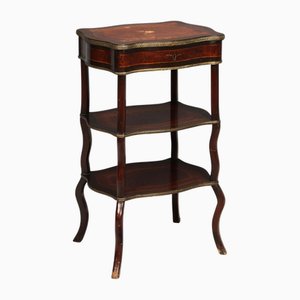 Petite Table en Noyer et Acajou, 20ème Siècle