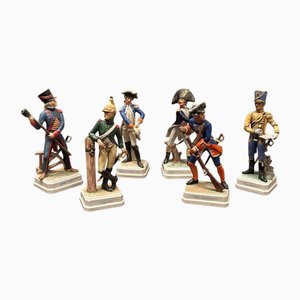 Militärische Porzellanfiguren von Goebel, 6 . Set