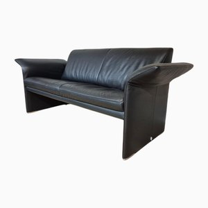 Indy 2,5-Sitzer Sofa aus schwarzem Leder von Jori