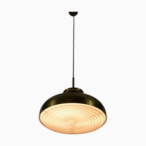 Dänische Mid-Century Hängelampe aus Messing, 1970er